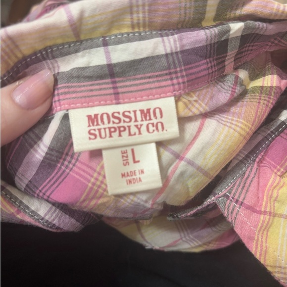 Mossimo Supply Co. Pink and Yellow Plaid Shirt - Picture 8 of 8